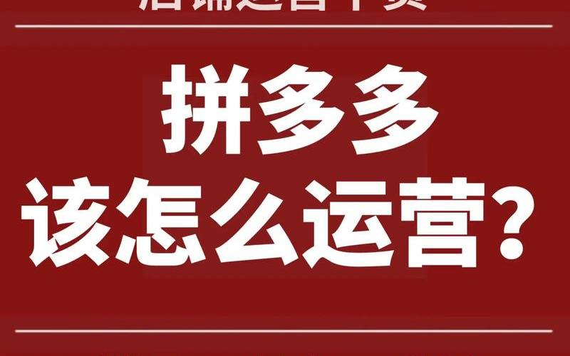 拼多多电商平台代运营(拼多多电商平台代运营服务)