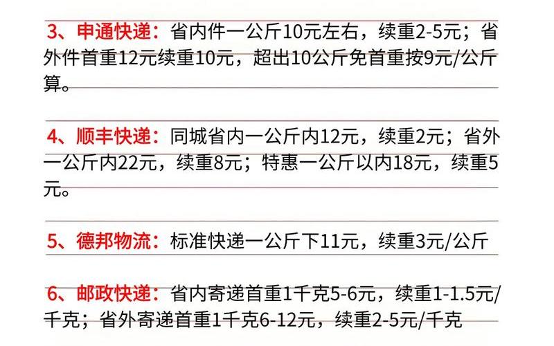 顺丰电商件收费标准、顺丰电商快[kuài]件